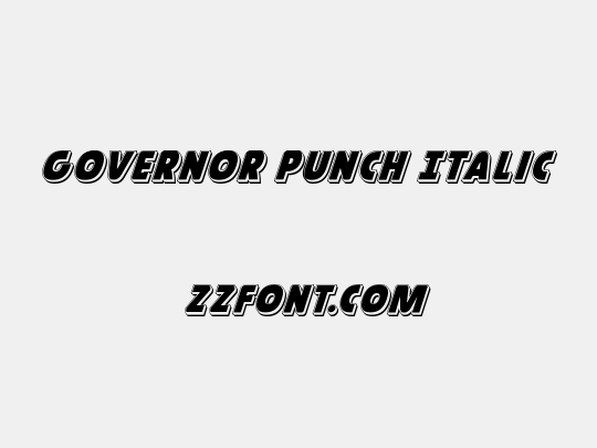 Governor Punch Italic