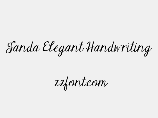 Janda Elegant Handwriting
