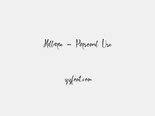 Hillarie - Personal Use
