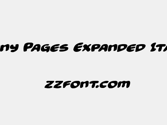 Funny Pages Expanded Italic
