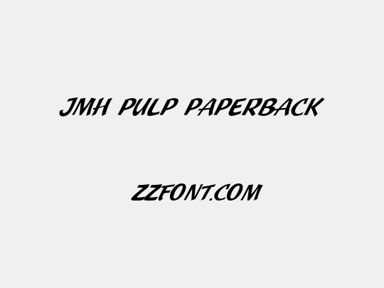 JMH Pulp Paperback