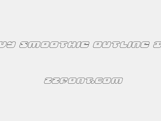 Groovy Smoothie Outline Italic