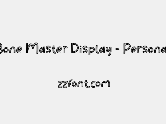 Bone Master Display - Personal