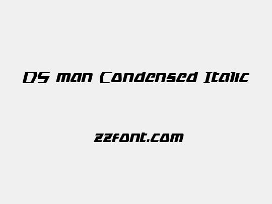 DS man Condensed Italic