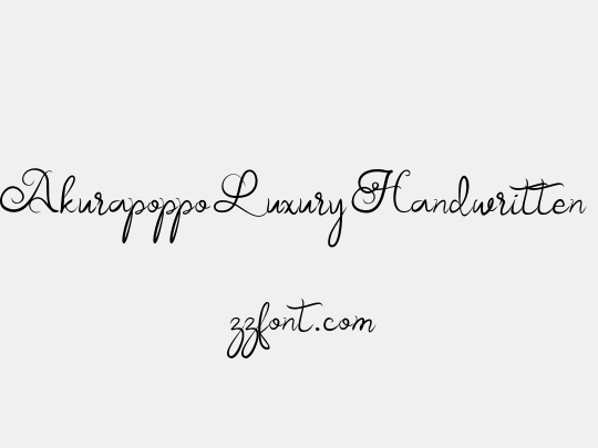 Akurapoppo Luxury Handwritten