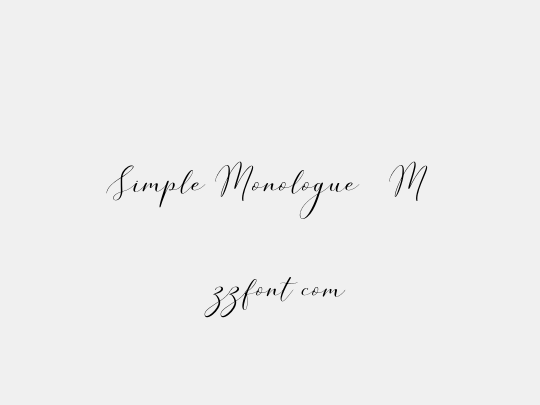 Simple Monologue DEMO