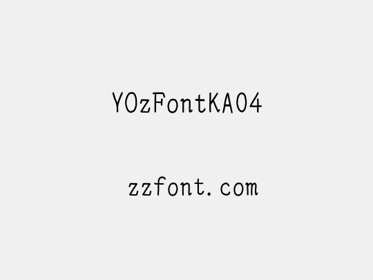 YOzFontKA04