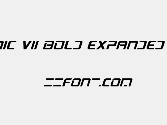 PsYonic VII Bold Expanded Italic