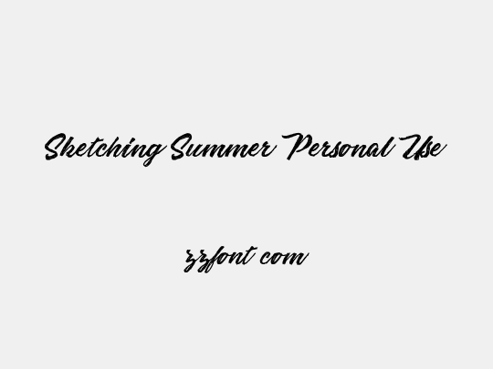 Sketching Summer Personal Use