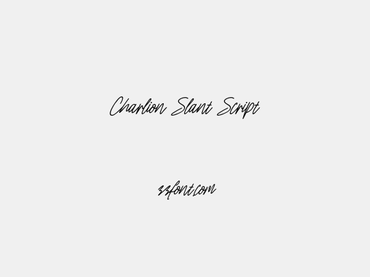 Charlion Slant Script
