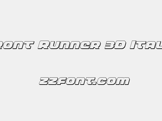 Front Runner 3D Italic