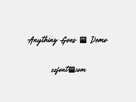 Anything Goes - Demo