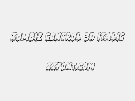 Zombie Control 3D Italic