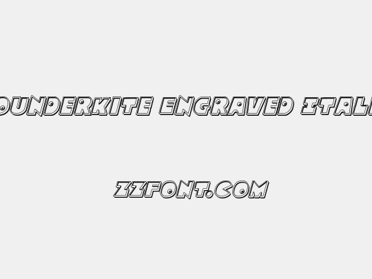 Zounderkite Engraved Italic