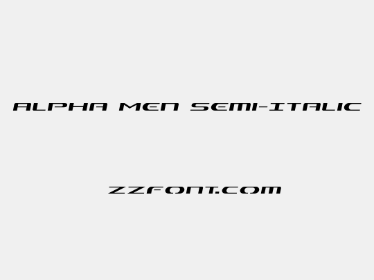 Alpha Men Semi-Italic