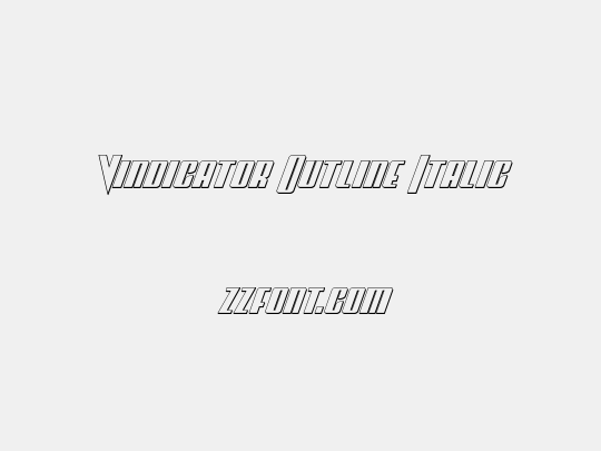 Vindicator Outline Italic
