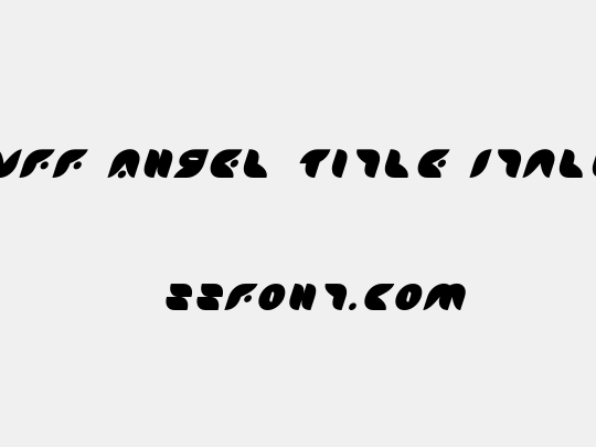 Puff Angel Title Italic