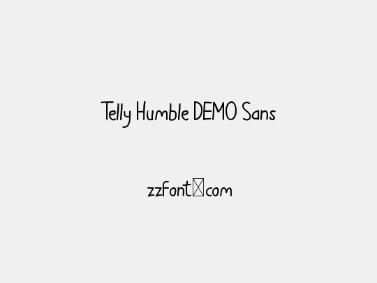 Telly Humble DEMO Sans