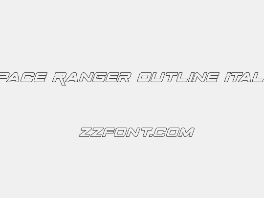 Space Ranger Outline Italic