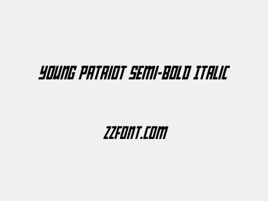 Young Patriot Semi-Bold Italic