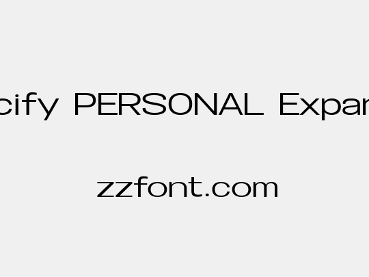 Specify PERSONAL Expanded