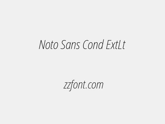 Noto Sans Cond ExtLt