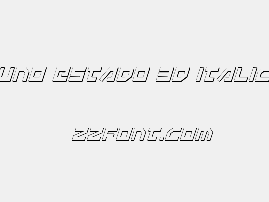 Uno Estado 3D Italic