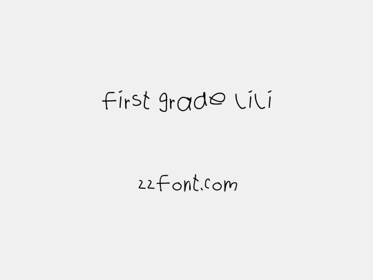 first grade lili