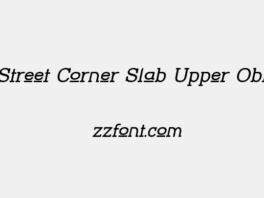 Street Corner Slab Upper Obl