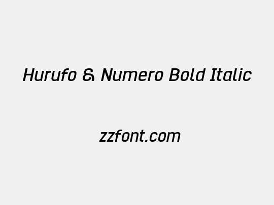 Hurufo & Numero Bold Italic