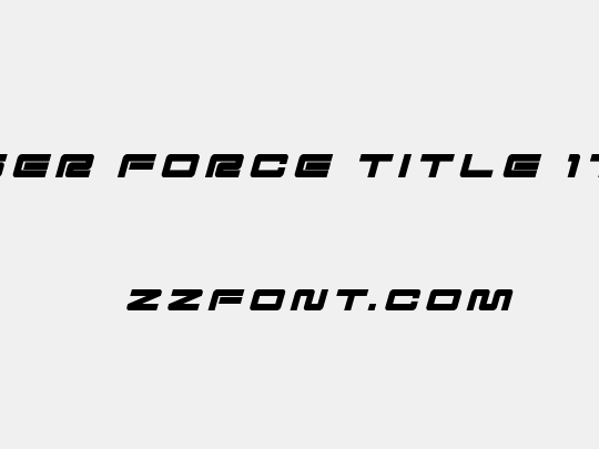 Ranger Force Title Italic