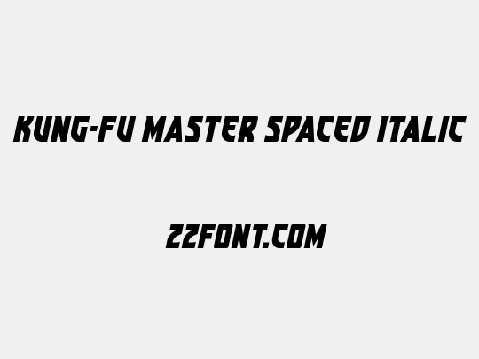 Kung-Fu Master Spaced Italic