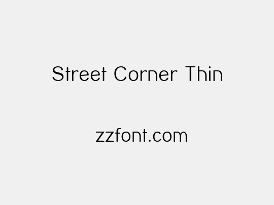 Street Corner Thin