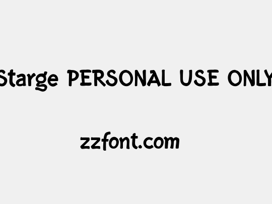 Starge PERSONAL USE ONLY