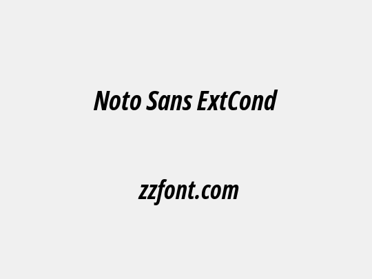 Noto Sans ExtCond