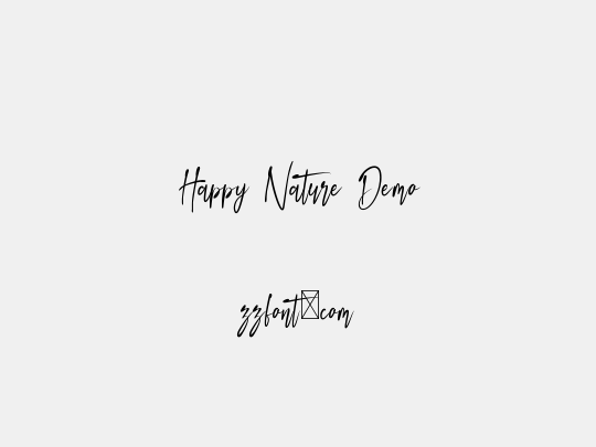 Happy Nature Demo