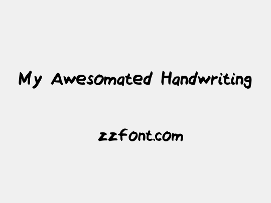 My Awesomated Handwriting