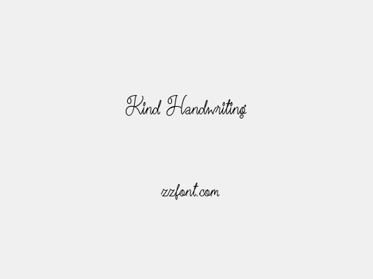 Kind Handwriting