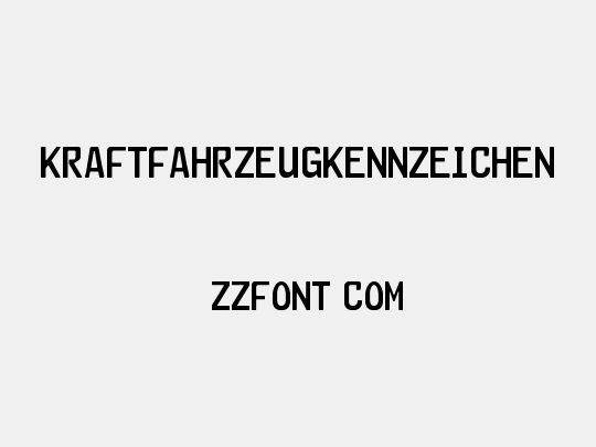 Kraftfahrzeugkennzeichen