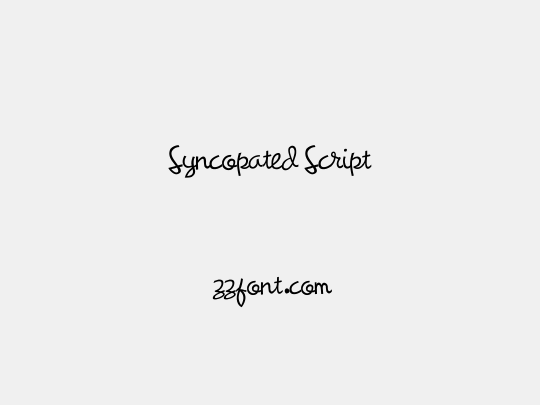 Syncopated Script
