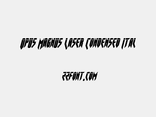 Opus Magnus Laser Condensed Italic