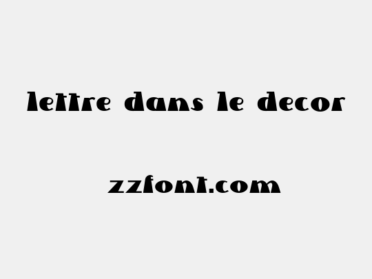 Lettre Dans Le Decor