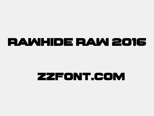 Rawhide Raw 2016