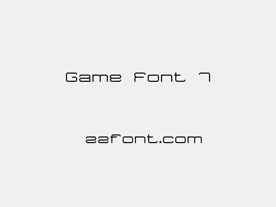 Game Font 7