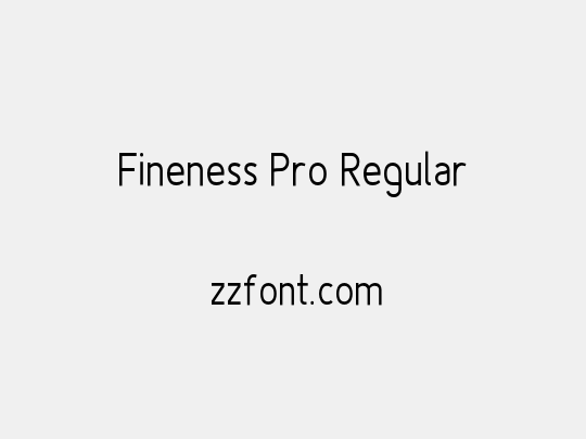 Fineness Pro Regular