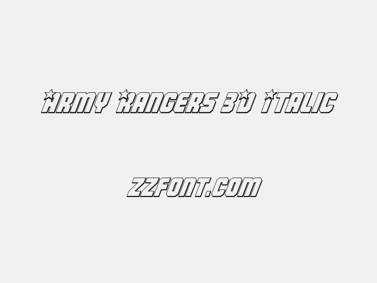 Army Rangers 3D Italic