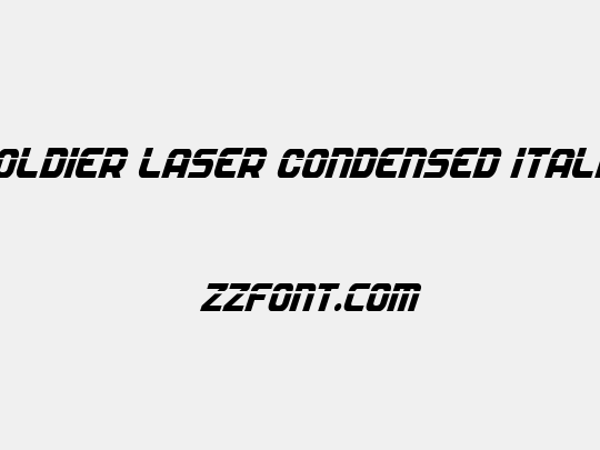 Soldier Laser Condensed Italic