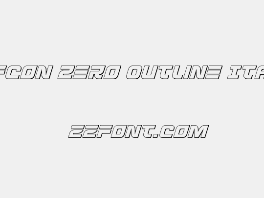 Defcon Zero Outline Italic