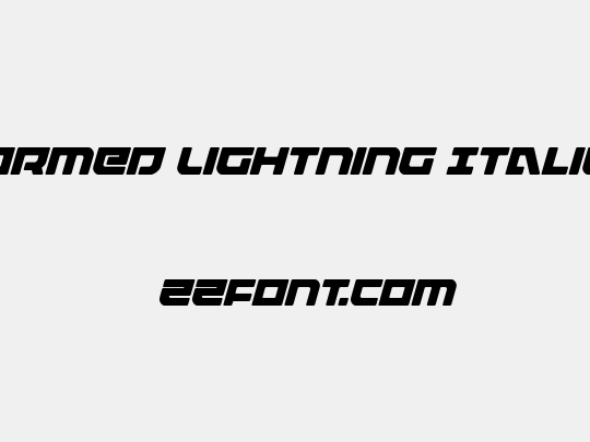 Armed Lightning Italic