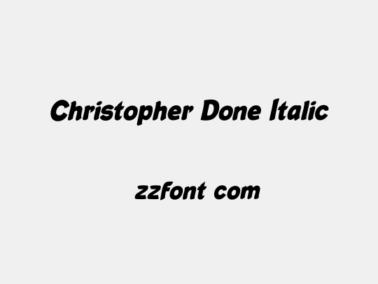 Christopher Done Italic